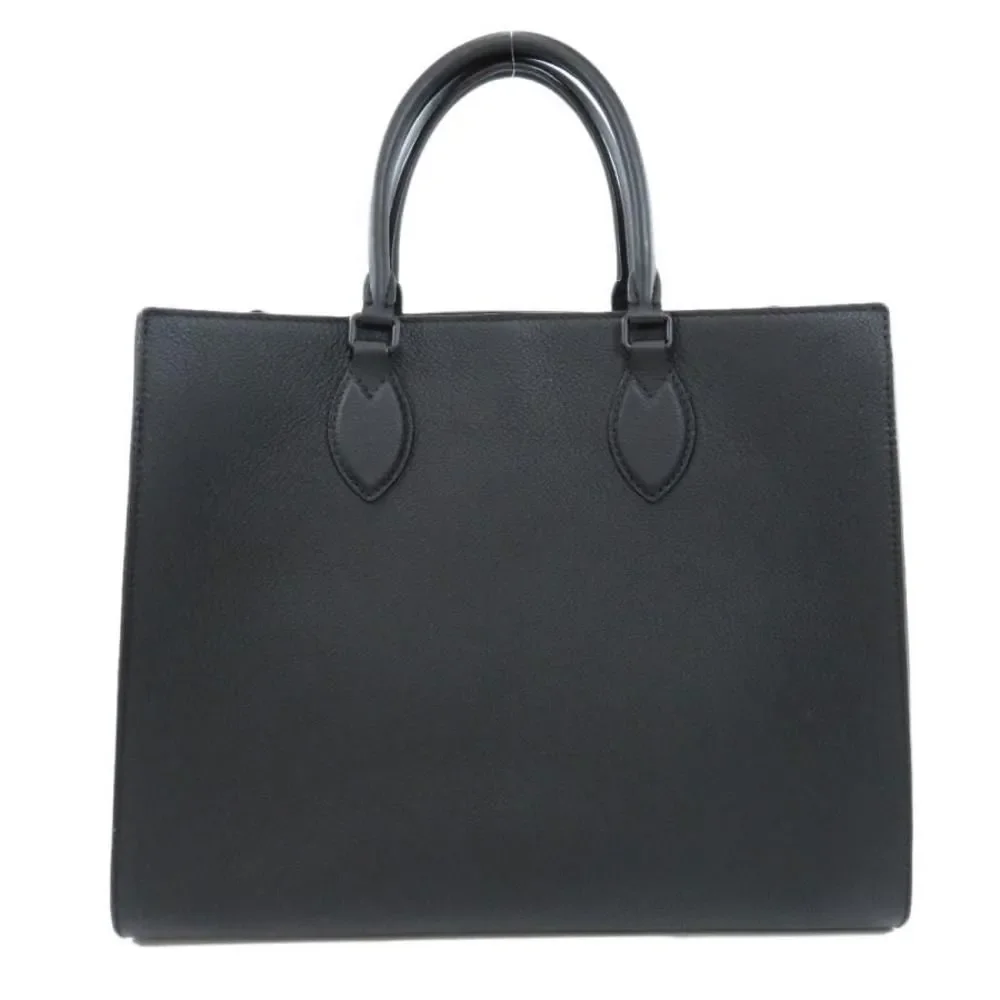 Louis Vuitton LockMe Tote MM Tote Bag Calf Black